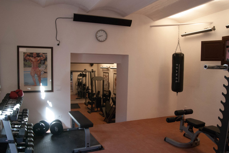 Gym with free weights